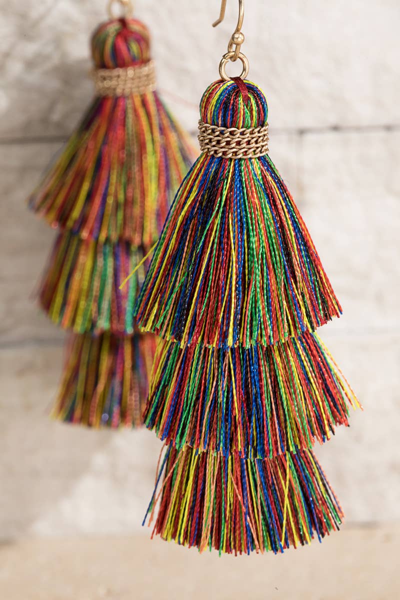 Urbanista - Wholesale Tassel Earrings - Tier Tassel Earrings0