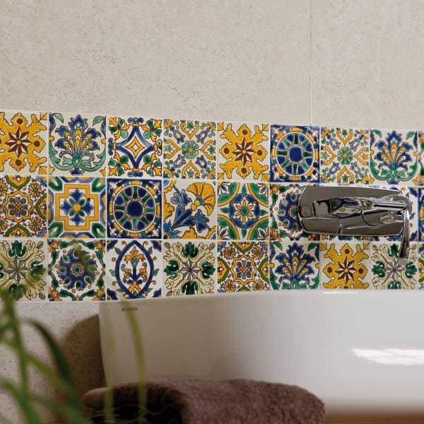 Dyari – Großhandel Wandfliesen – SOUSSA | Dekorative handbemalte Keramikfliese 10 x 10 cm (4 x 4 Zoll)1