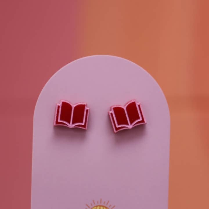 Sunshine Studio - Wholesale Stud/Post Earrings - Open Book Tiny Stud Earrings36