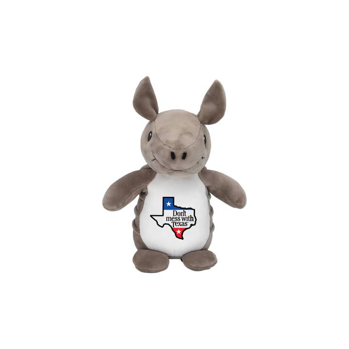 Plushology® by RGU - Wholesale Stuffed/Plush Toy - Kids & Baby - 6" Squishy Armadillo Plush Animal • Don't Mess with Texas