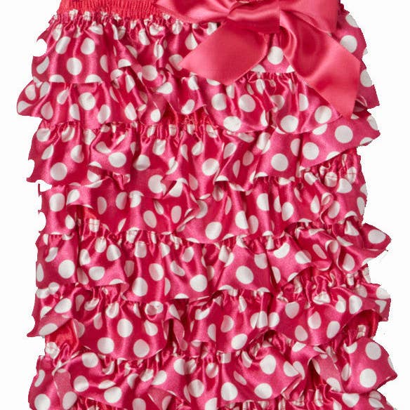 Macacão de Cetim Rosa-Choque/Branco com Bolinhas por atacado de Wenchoice