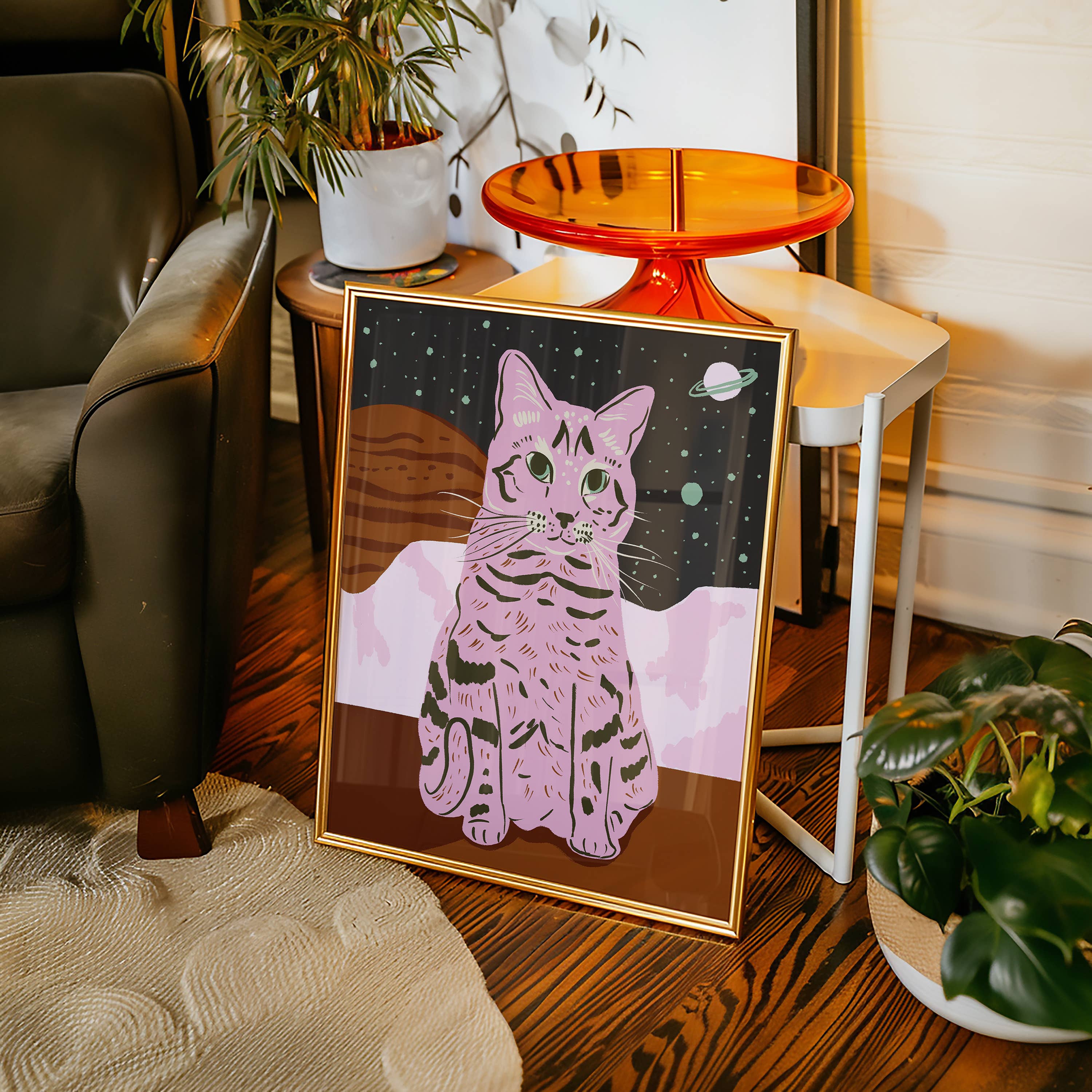 Tara Reed - Wholesale Art Print - "Space Cat" 8" x 10" Giclée Art Print1