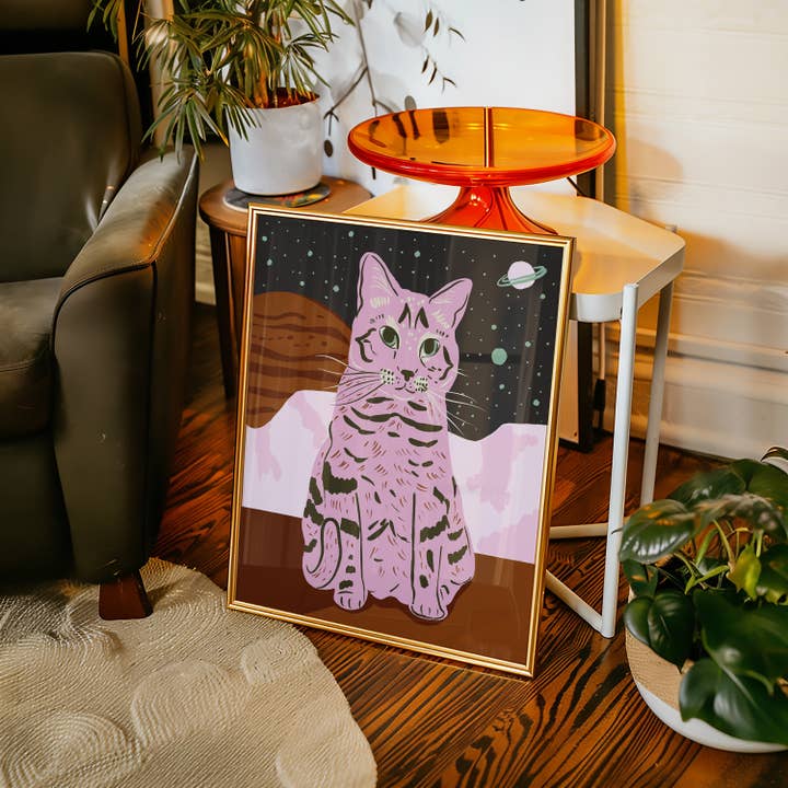 Tara Reed - Wholesale Art Print - "Space Cat" 8" x 10" Giclée Art Print1