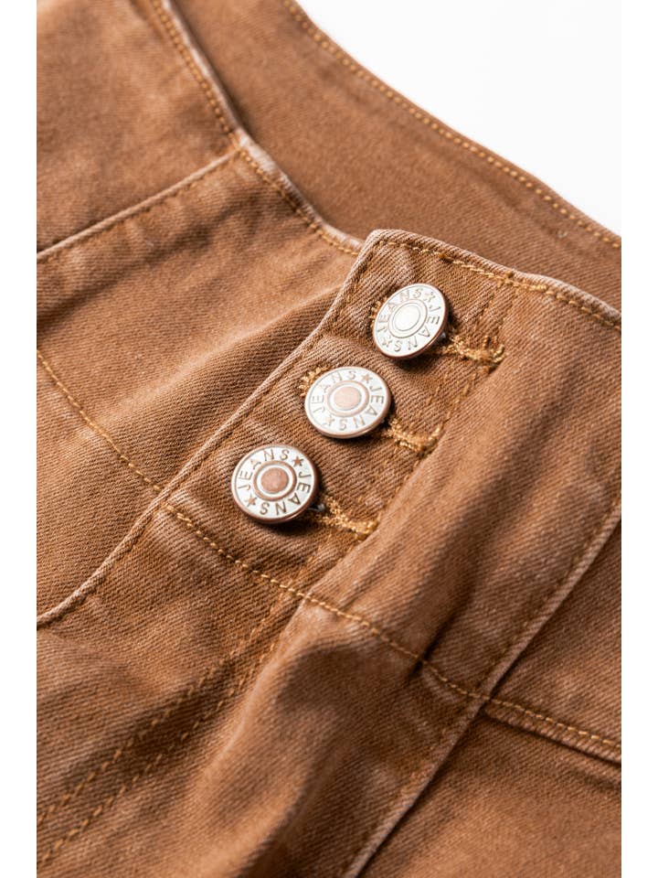 66DISCO - Wholesale Jeans - Women's - 66Western High Waist Button Fly Seamed Raw Hem Flare Jeans8