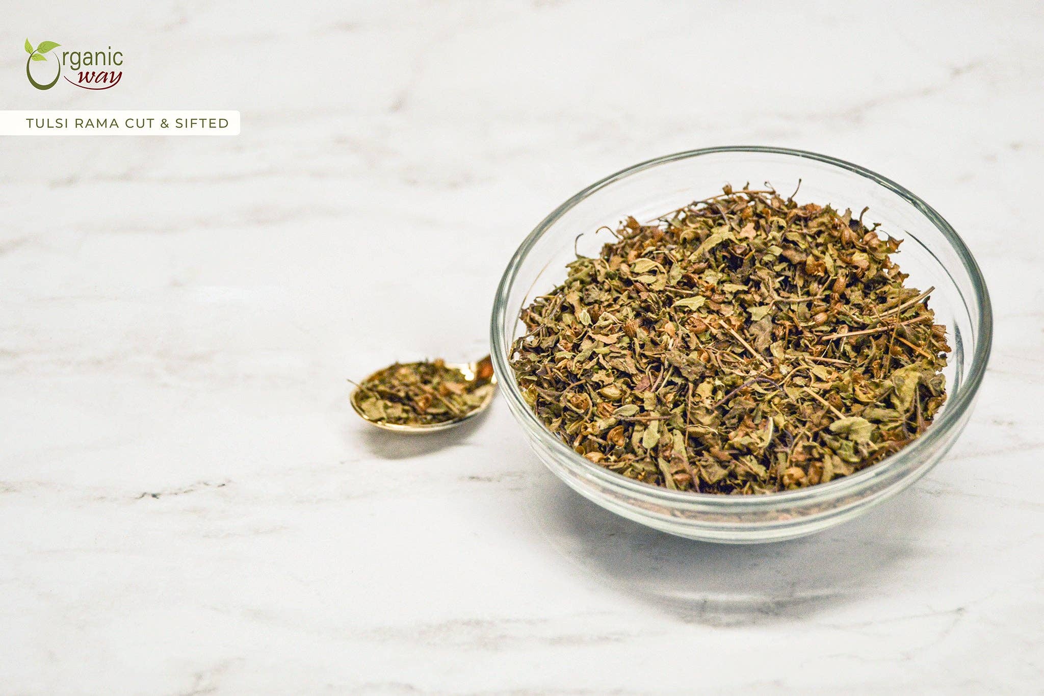 Organic Way LLC - Vente Thé en vrac - Tulsi/Basilic Sacré (Rama) Coupé & Tamisé (Ocimum tenuiflorum) - Thé aux Herbes | Certifié USDA & Casher | Végétalien, Non OGM & Sans Gluten | Sac Refermable | 100% Brut d'Inde5