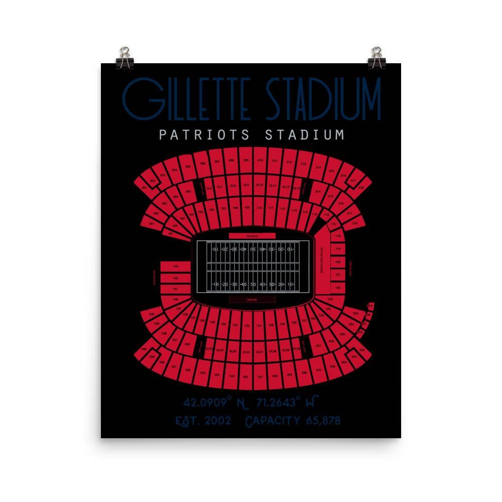 Stadium Prints by BTB – wholesale Poster – New England Patriots Gillette Stadium affisch Print3