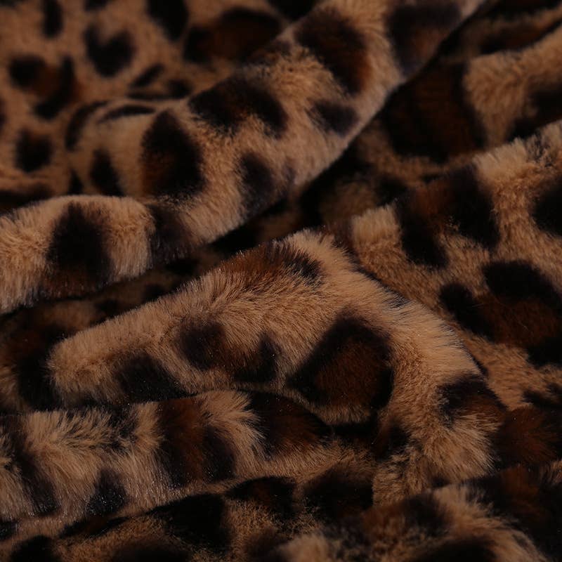 HIDDENBRAND - Wholesale Throw Blanket - Leopard fluffy faux fur Shaggy soft sofa throw blanket5