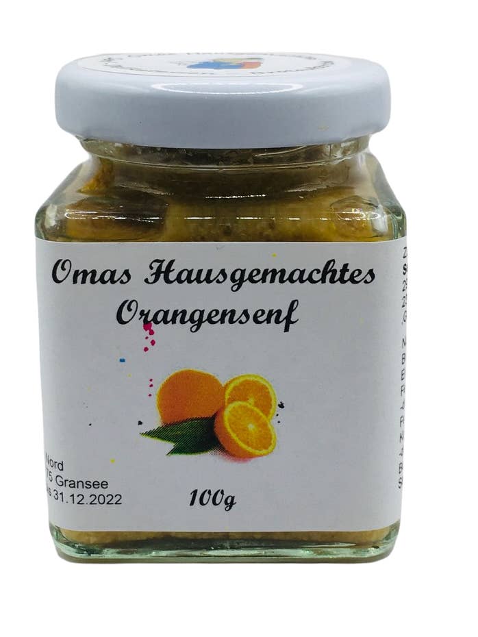 Grandma's Homemade Orange Mustard 100g for wholesale by Delikatessen Kontor Nord