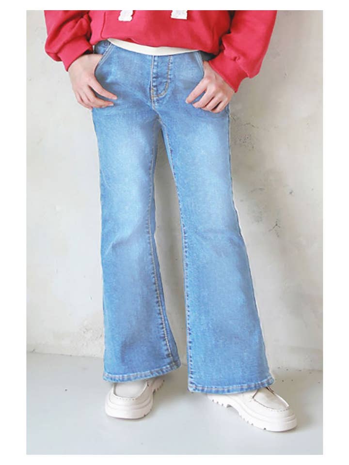 Cutie Patootie Clothing - Wholesale Jeans - Kids - GDP-23-89136A Girl Classic Bootcut Denim Jeans