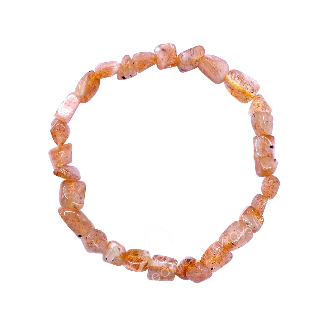 Oceanic Linkways Inc – Engroshandel Perlearmbånd – ARMBÅND - TUMLEDE STEN SOLSTEN (8-10 MM) 7.45-7.5" (STK)0