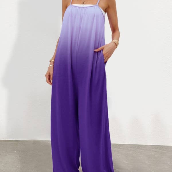 Rosa Clothing - Wholesale Jumpsuit - Women's - Sleeveless Gradient High-Waisted Jumpsuit