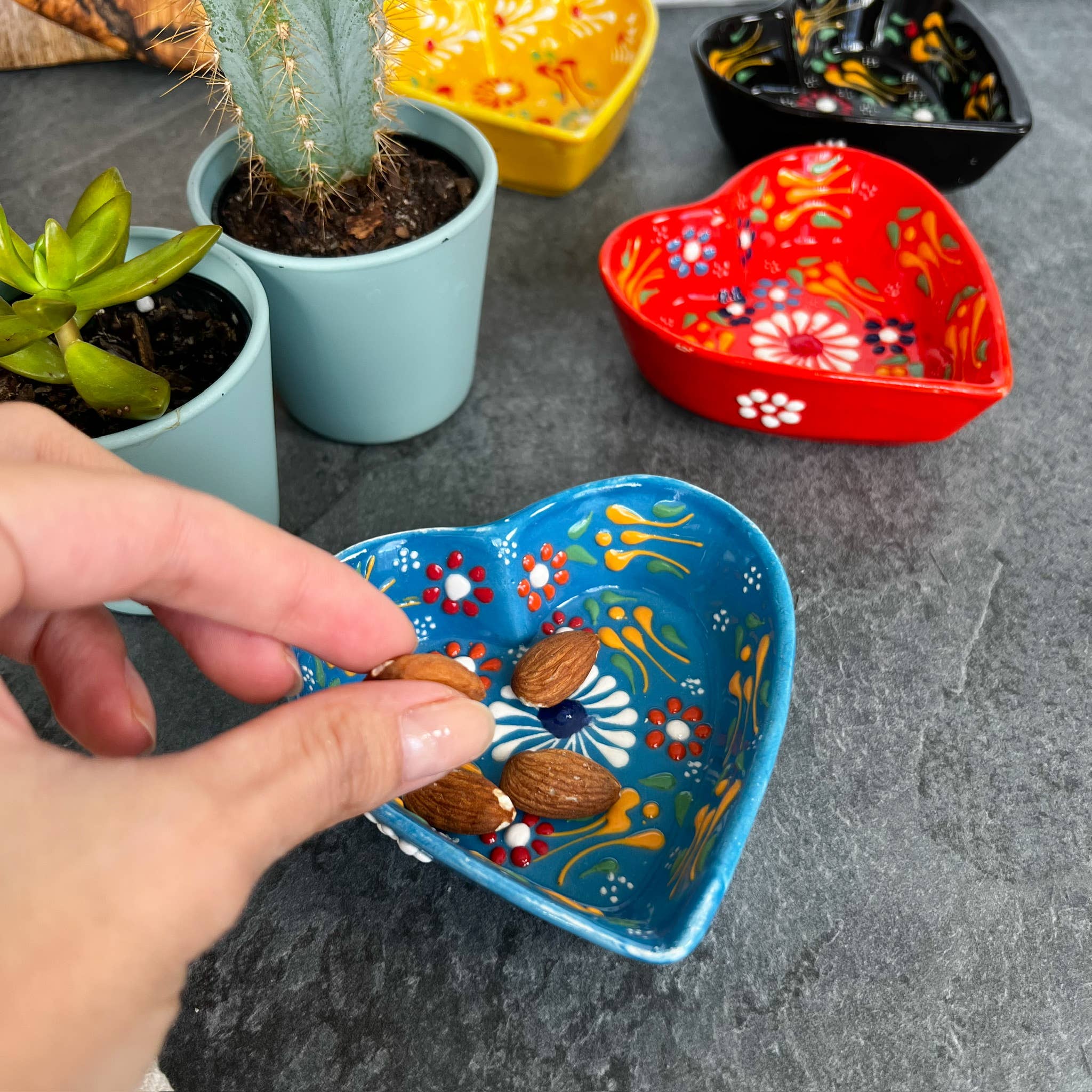 Umays Boho - Wholesale Decorative Plate/Dish/Bowl - Heart Shaped Trinket Dish, Pinch Bowls, Cute Kitchen Decor5