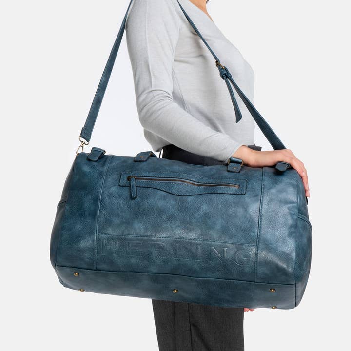 Herling – Saco de viagem - Unissexo por atacado – Herling - Bolsa de viagem vintage grande em couro PU6