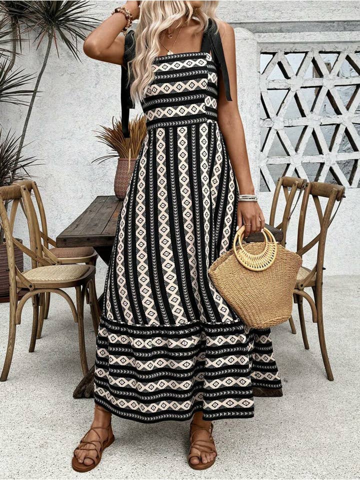 Wholesalesir - Wholesale Dress - Women's - Striped Patchwork Camisole Dress