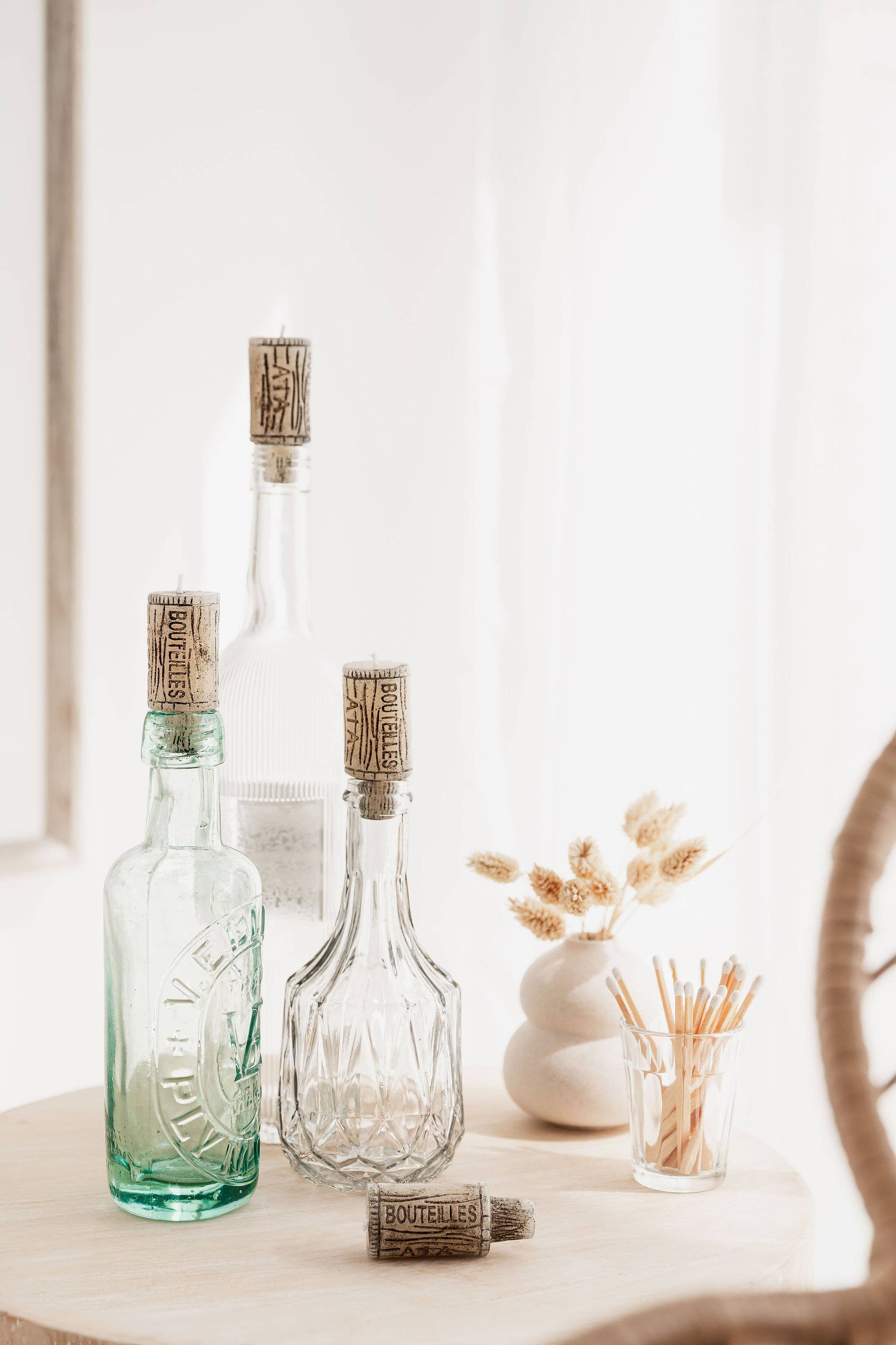 UBERSTAR - Wholesale Pillar Candle - Wine Cork Candles (Set of 4)1