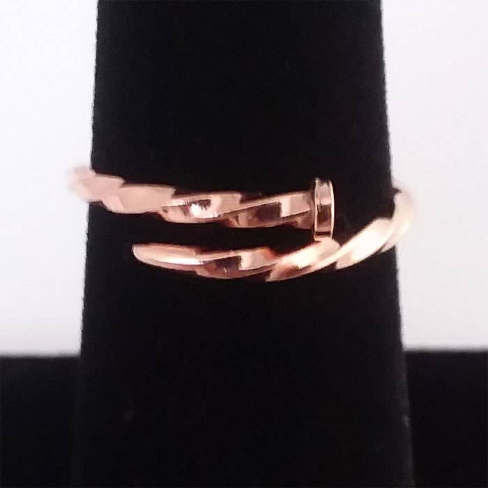 Costello International - Vendita all'ingrosso Anello midi/a fascia - Anello Simbolo Regolabile in Rame Puro Guarigione Intrecciato