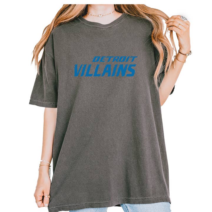 Detroit Villains Grit Football Vintage Soft Unisex T-shirt for wholesale by Expression Tees