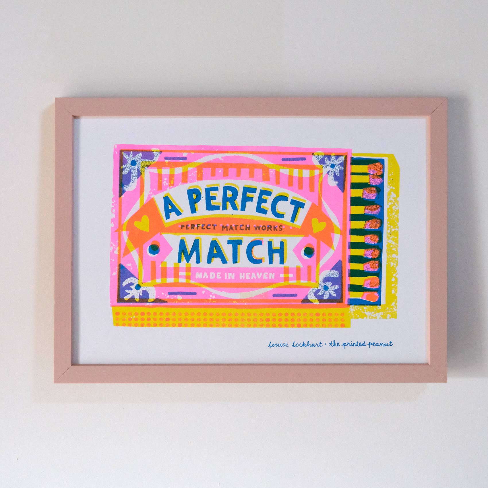 The Printed Peanut Homeware & Stationery - Wholesale Art Print - A4 Perfect Match Risograph Art Print1