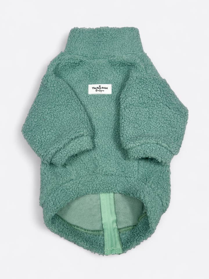 Polaire Teddy - Pistache pour la vente par The Paw Print Boutique