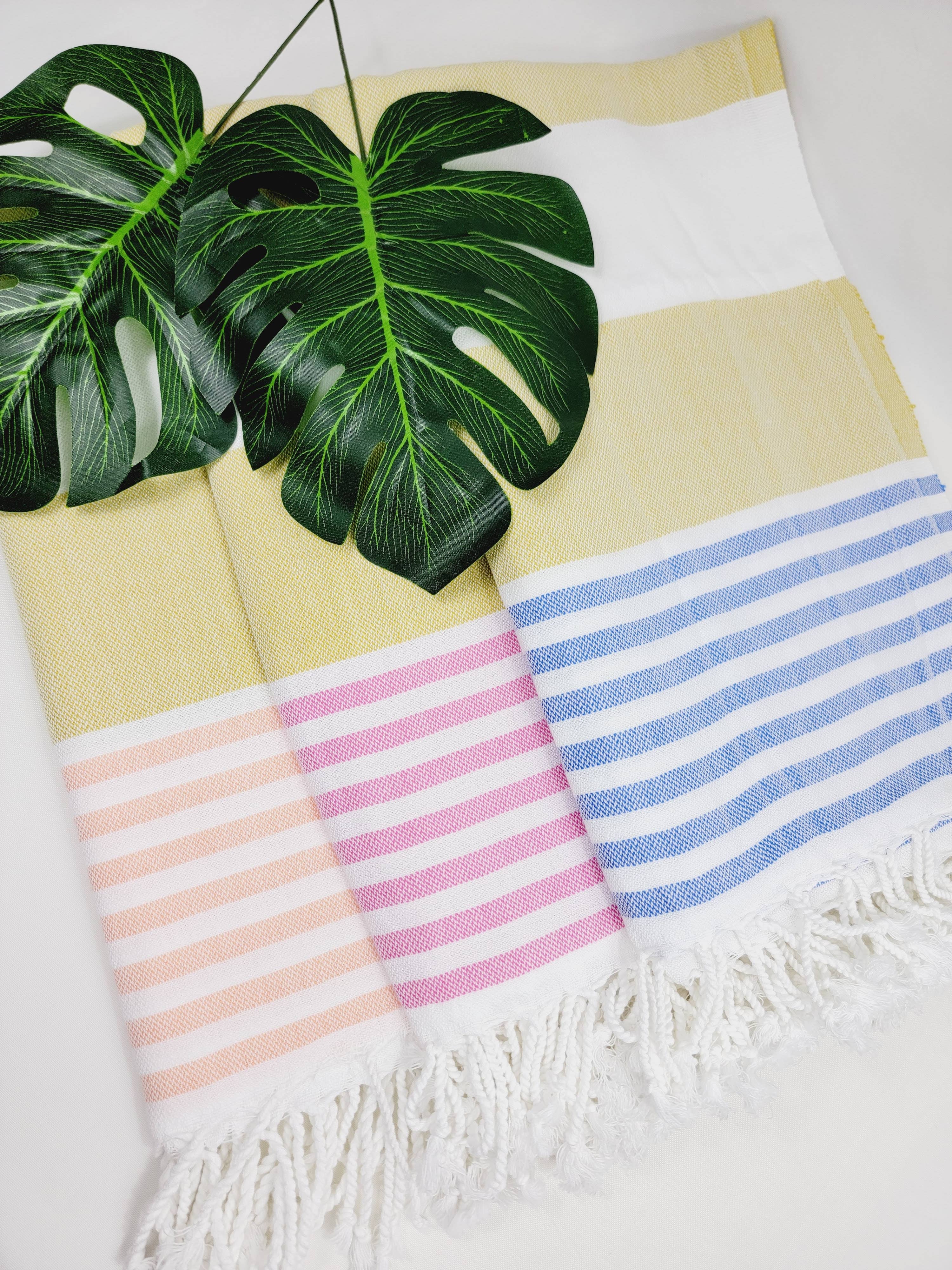 EBRU Home - Wholesale Beach Towel - 10 Beach Towel set, Assorted sand free Towel, Cabana Stripe17