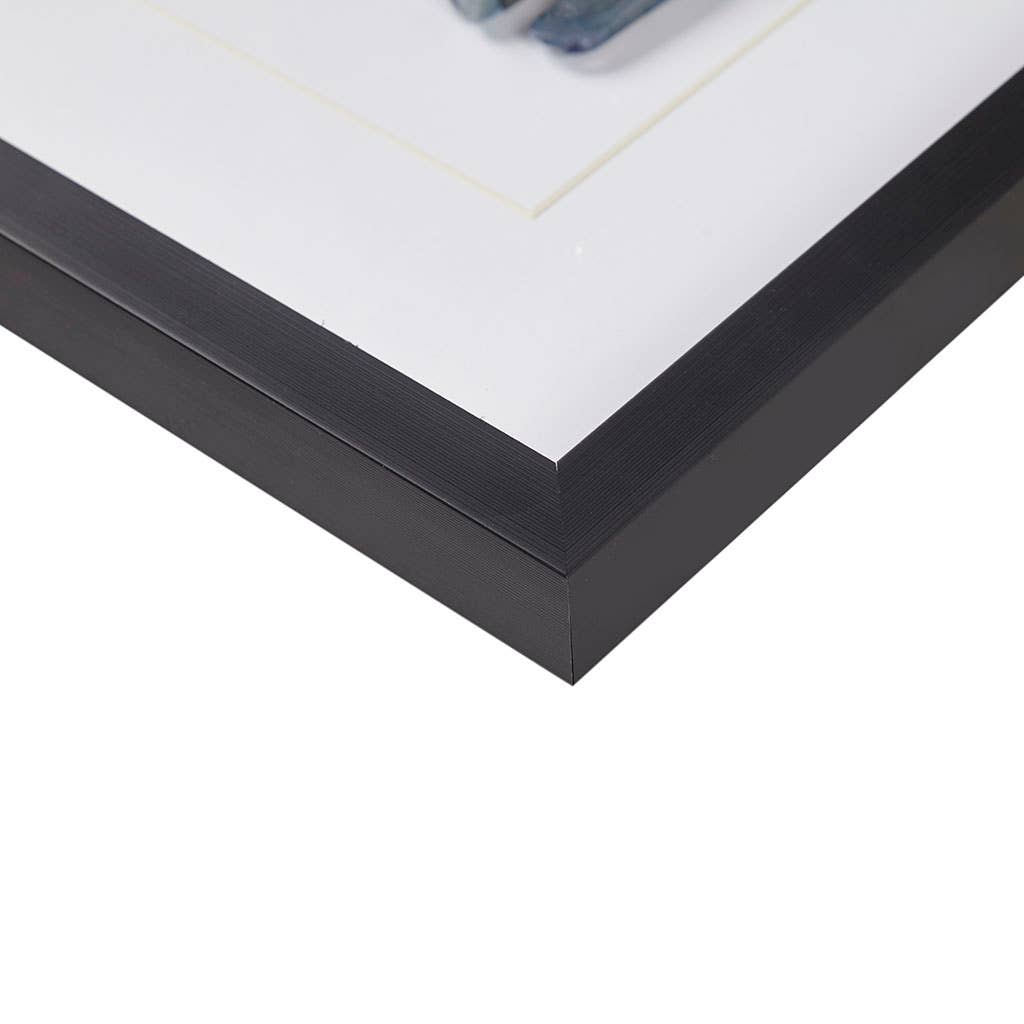 Olliix - Wholesale Wall Accent - Genuine Agate Stones Wall Art Shadow Box Decor, Blue3