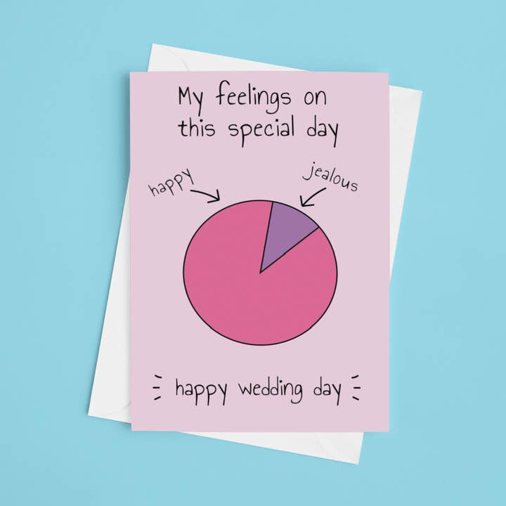 Carte de mariage My Feelings On Your Wedding Day 5 x 7 pour la vente par Laura Lonsdale