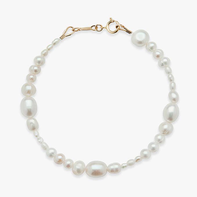 Bracelet perle Marguérite en or rempli pour la vente par Koi Atelier