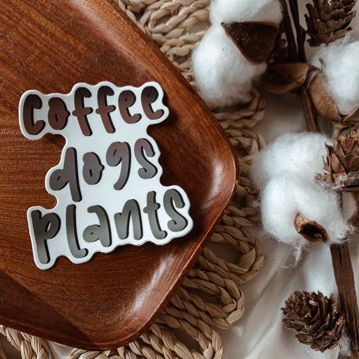 Coffee Dogs Plants Sticker för wholesale av Despues Designs