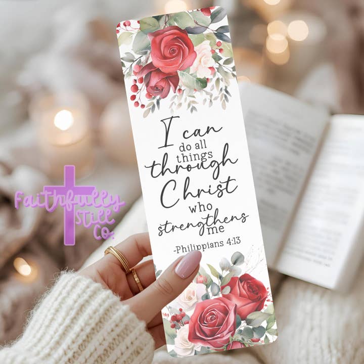 Marcador l Posso Fazer Todas as Coisas l Cristão & Inspirador por atacado de FaithfullyStillCo