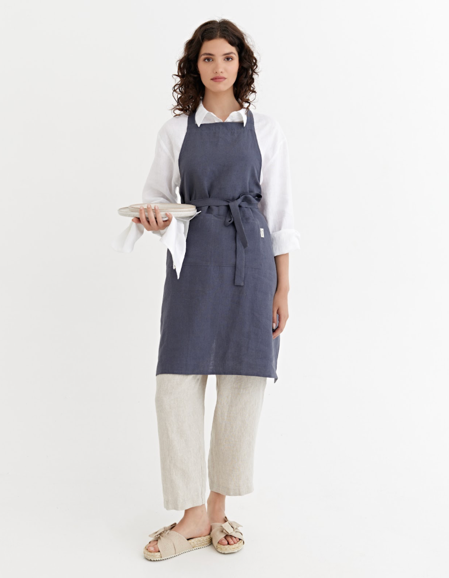 MagicLinen (We handle U.S. import procedures for you) - Wholesale Schort - Linnen slabbetje met zakken in verschillende kleuren one size13