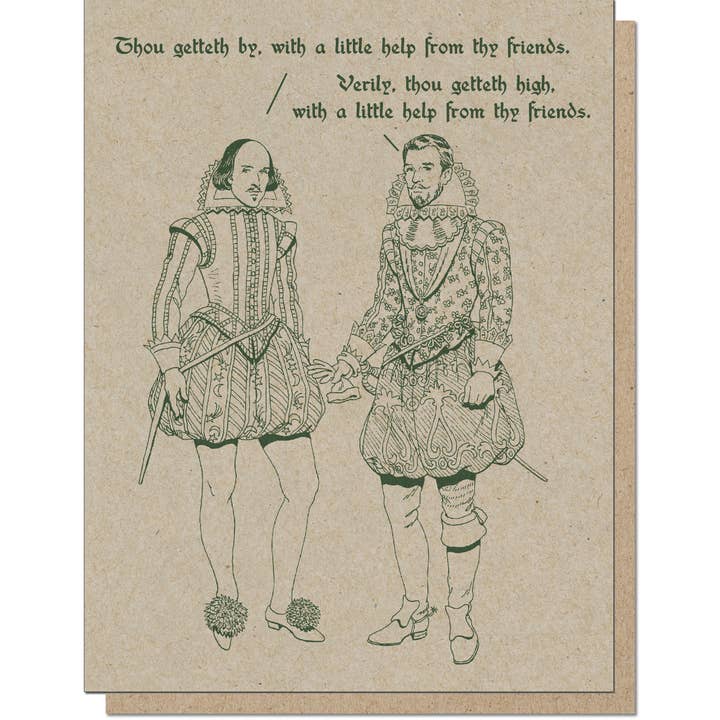 B & H Få hög med vänner kort för wholesale av Guttersnipe Press Greetings