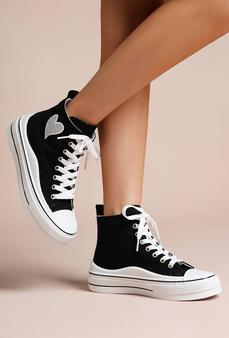 LADY GLORY - Wholesale Lifestyle Sneakers - Women's - High-top sneakers with heart14