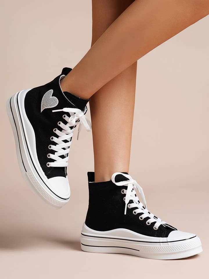 LADY GLORY - Wholesale Lifestyle Sneakers - Women's - High-top sneakers with heart14