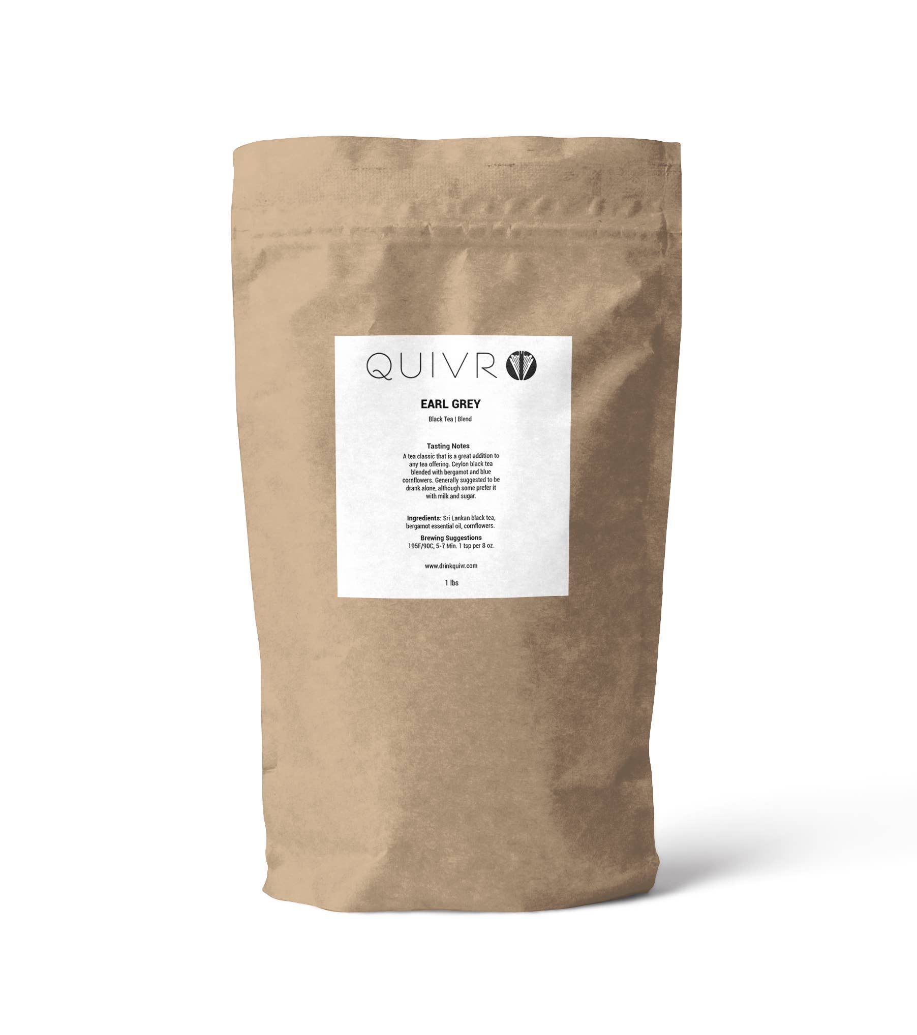 QUIVR - Wholesale Loose Tea - Classic Earl Grey Tea, Premium Black Tea Bulk Loose Leaf 1lb1