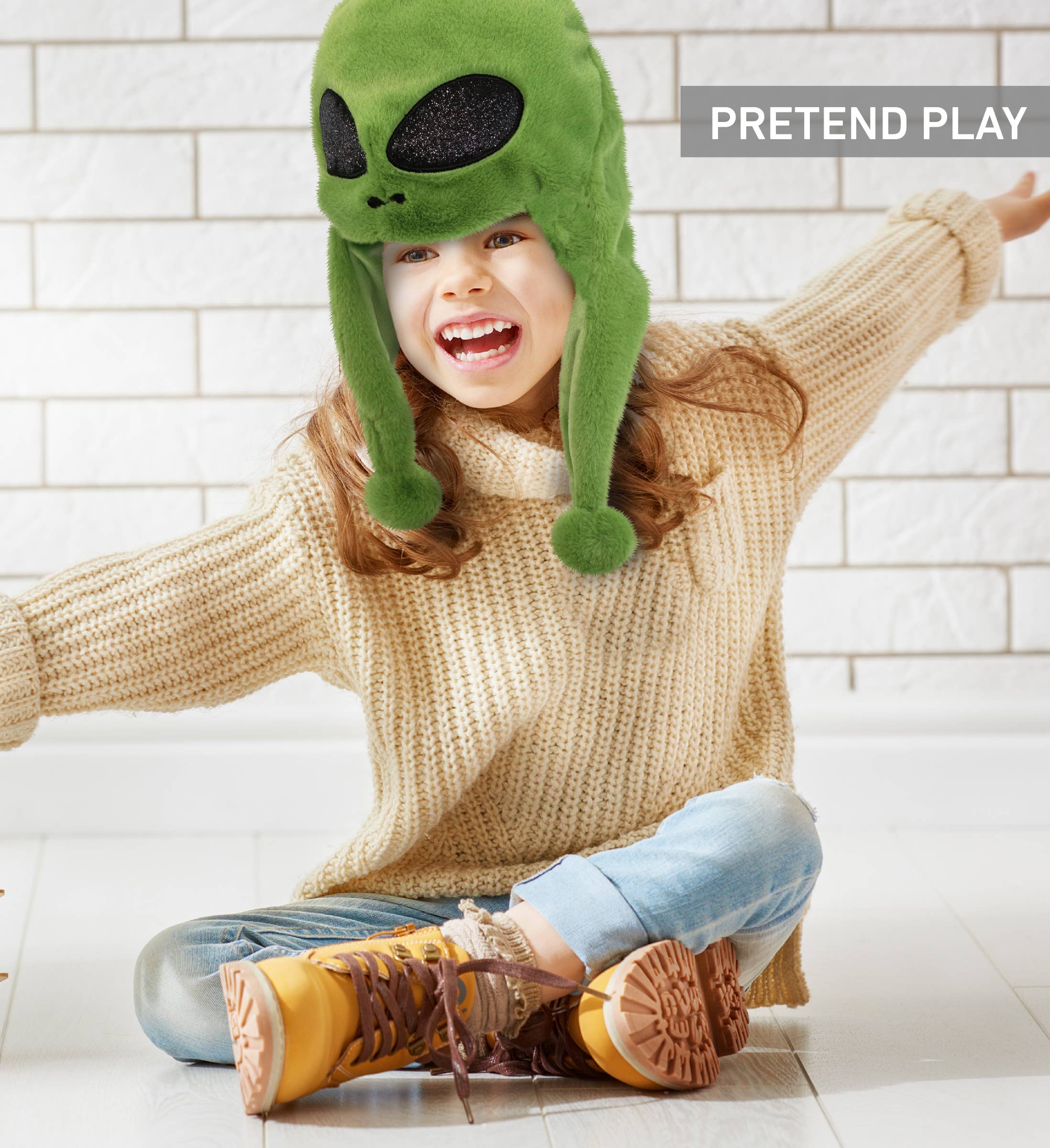 Cota Global - Vendita all'ingrosso Cappello - Bambini - Cappello in Peluche Super Morbido - Alieno6