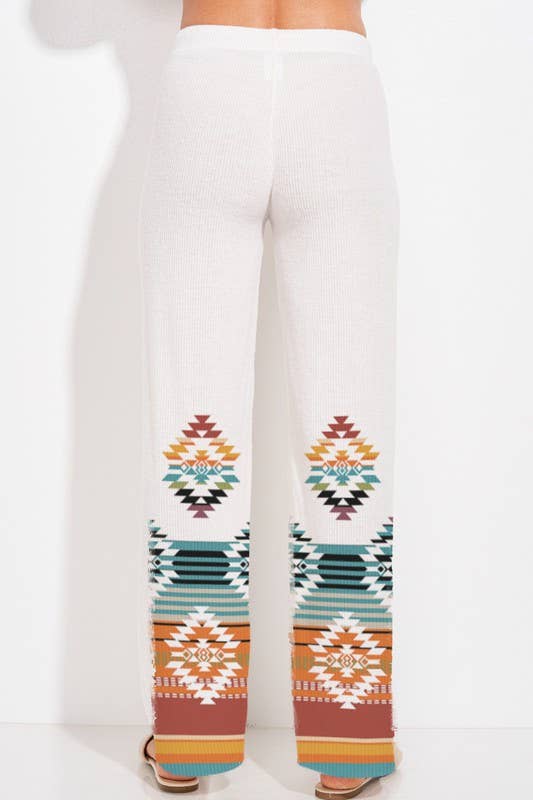 MintChoco - Wholesale Lounge Set - Women's - Aztec print rib loungewear set p7