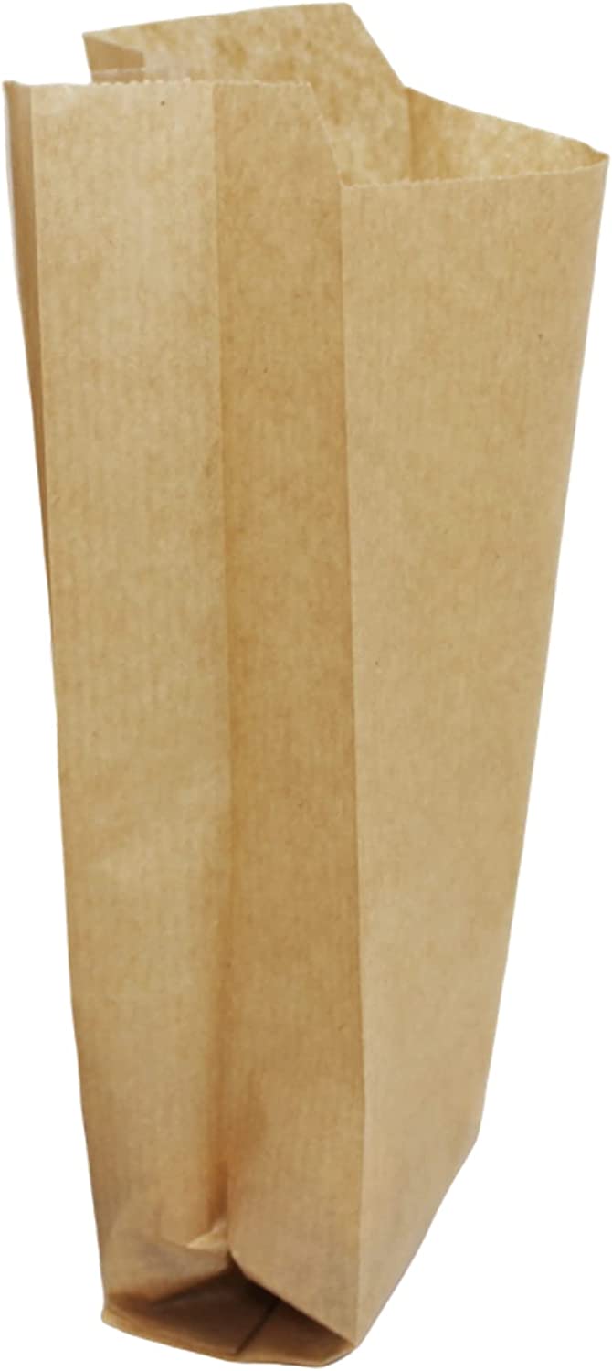 EcoQuality - Vendita all'ingrosso Involucro/sacchetto per alimenti - Borsa da forno in carta kraft marrone con finestra trasparente, 21,7 x 4,7 pollici2