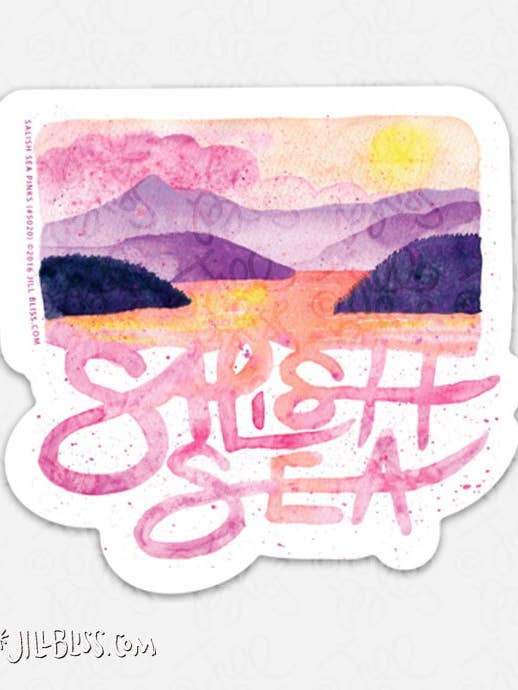 AUTOCOLLANT ROSE DE LA MER DES SALISH pour la vente par Jill Bliss Artwork