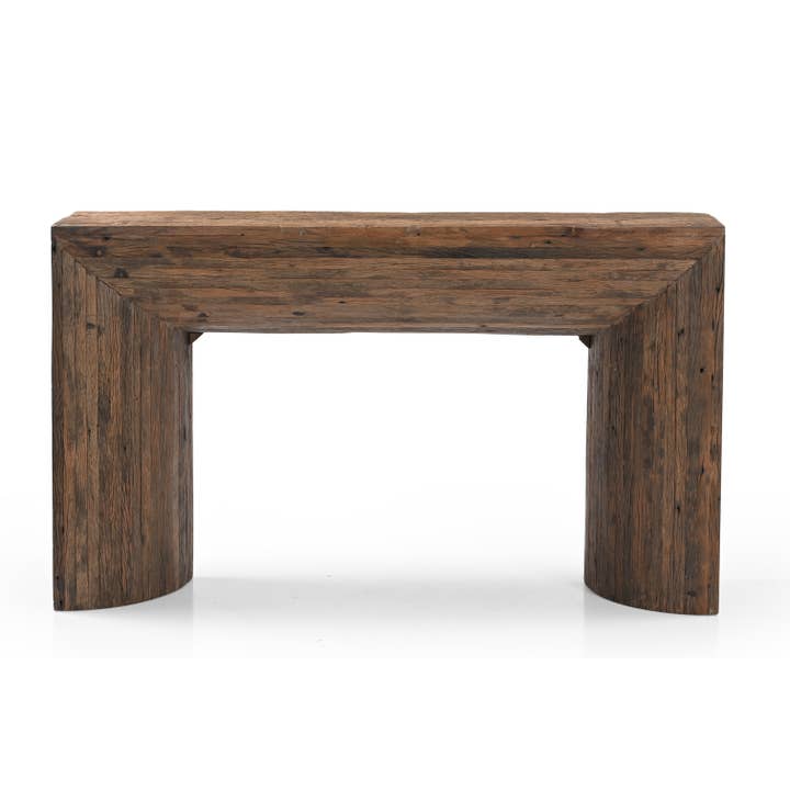 Wood Strips Console Table Natural H 35.5" & L 59" and other Purchase Wholesale corner desk. Free Returns & Net 60 Terms on Faire trending on Faire.