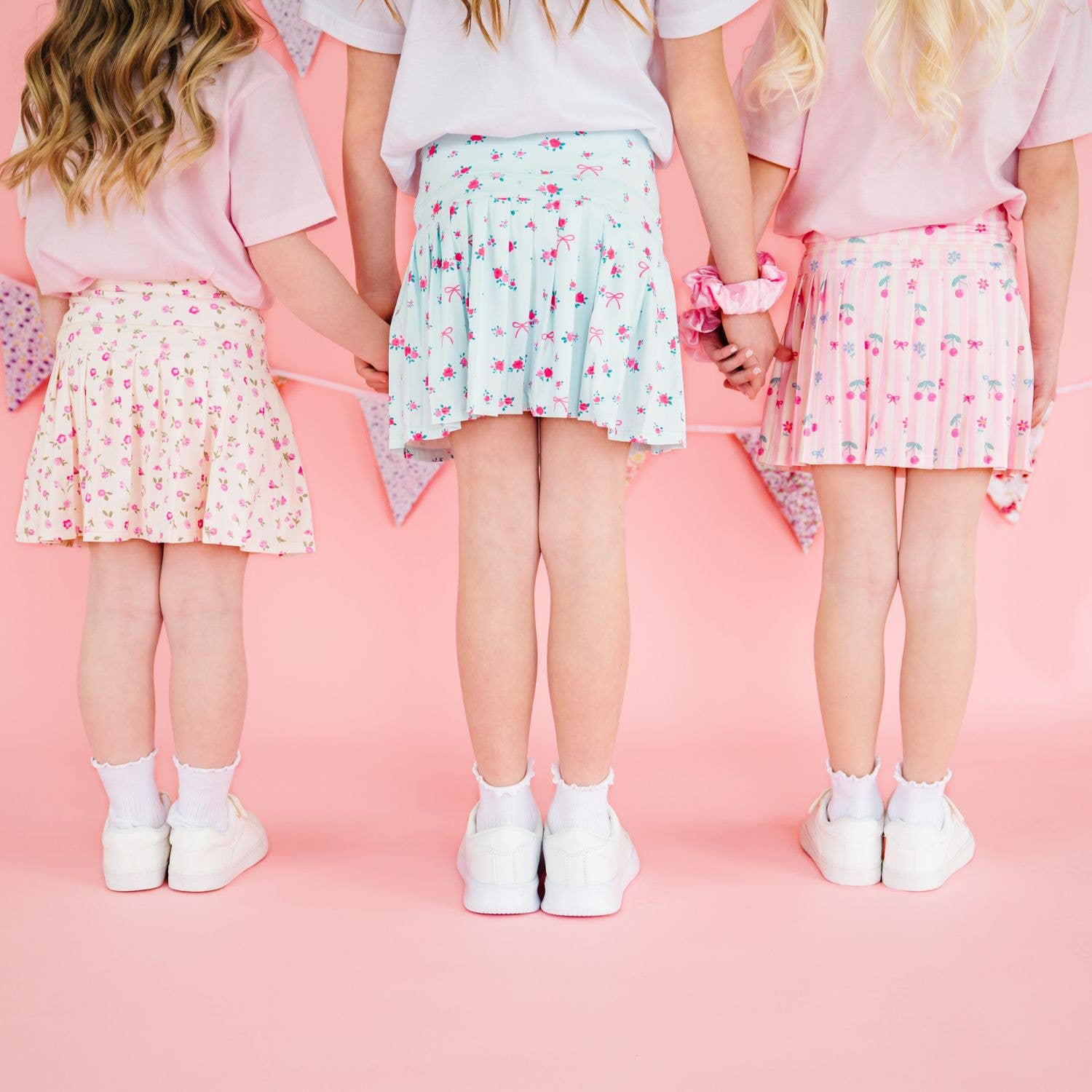 Sweet Wink - Wholesale Skort - Kids - Sky Blue Floral Athletic Skort - Kids Clothing - Activewear4