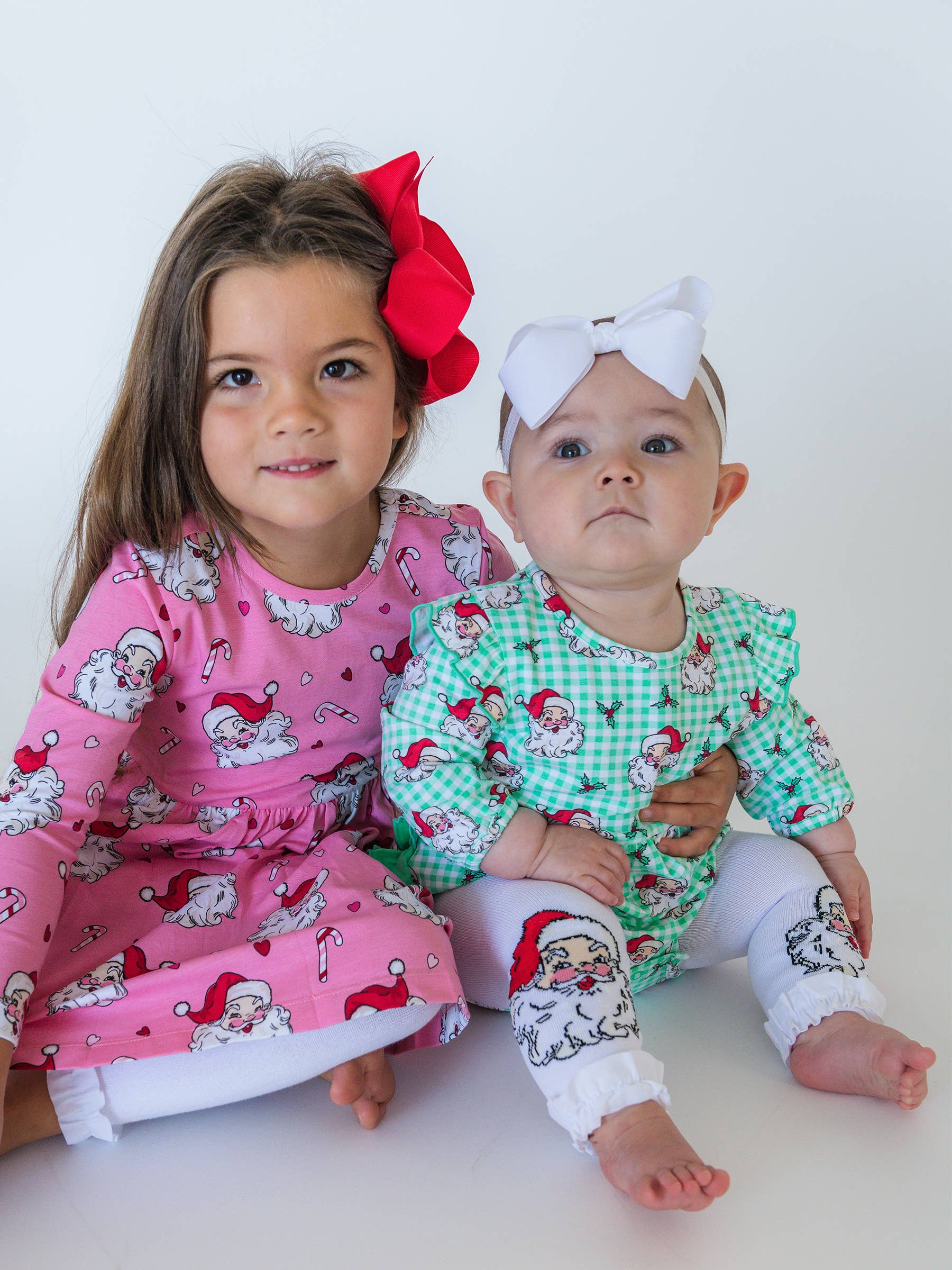 Vit Flickor Tomteglädje Mönstrade Fotlösa Volangstrumpbyxor för wholesale på Faire1