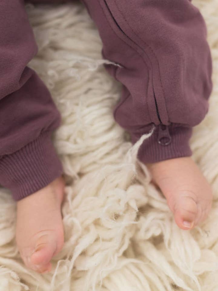 Mila & Co. - Wholesale Jumpsuit - Baby - Hoodie Romper | Plum3
