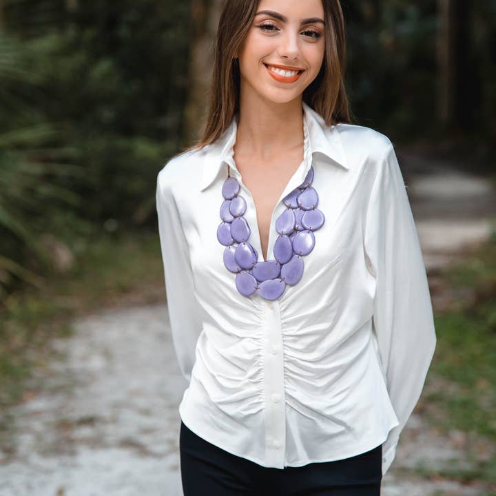 Organic Tagua Jewelry - Wholesale Kralen/parelketting - Amigas halsketting15