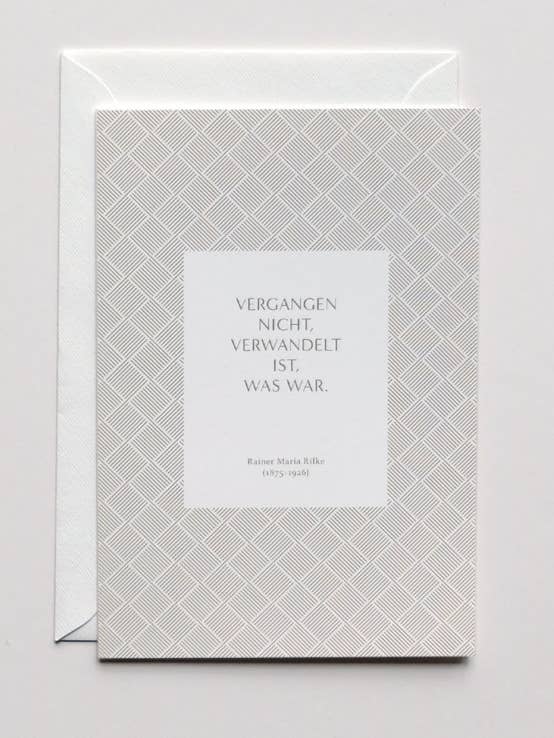 Carte de condoléances Rilke pour la vente par Haferkorn & Sauerbrey