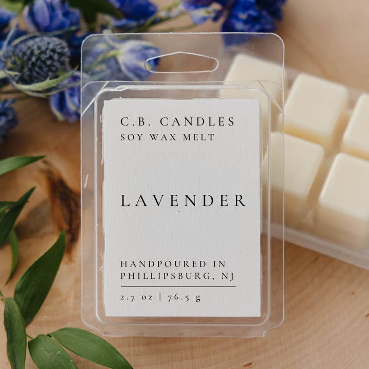 Cire fondue à la lavande pour la vente par C.B. Candles