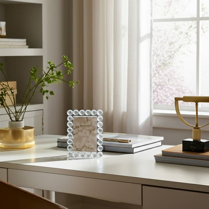 Sagebrook Home - Wholesale Picture Frame - Crystal Bubble Spherical Border Photo Frame - Clear, 5x7 in.1