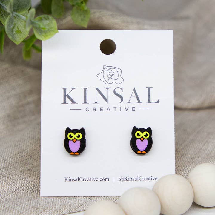 Halloween-uilhouten oorknopjes voor wholesale door Kinsal Creative