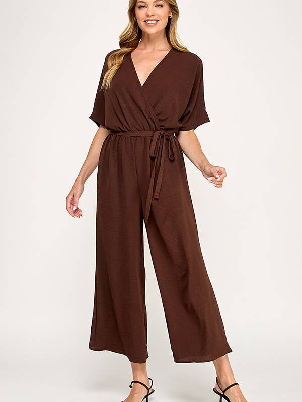 211669JS-This sleek jumpsuit is designed for both comfort an for wholesale by Chris & Carol Apparel