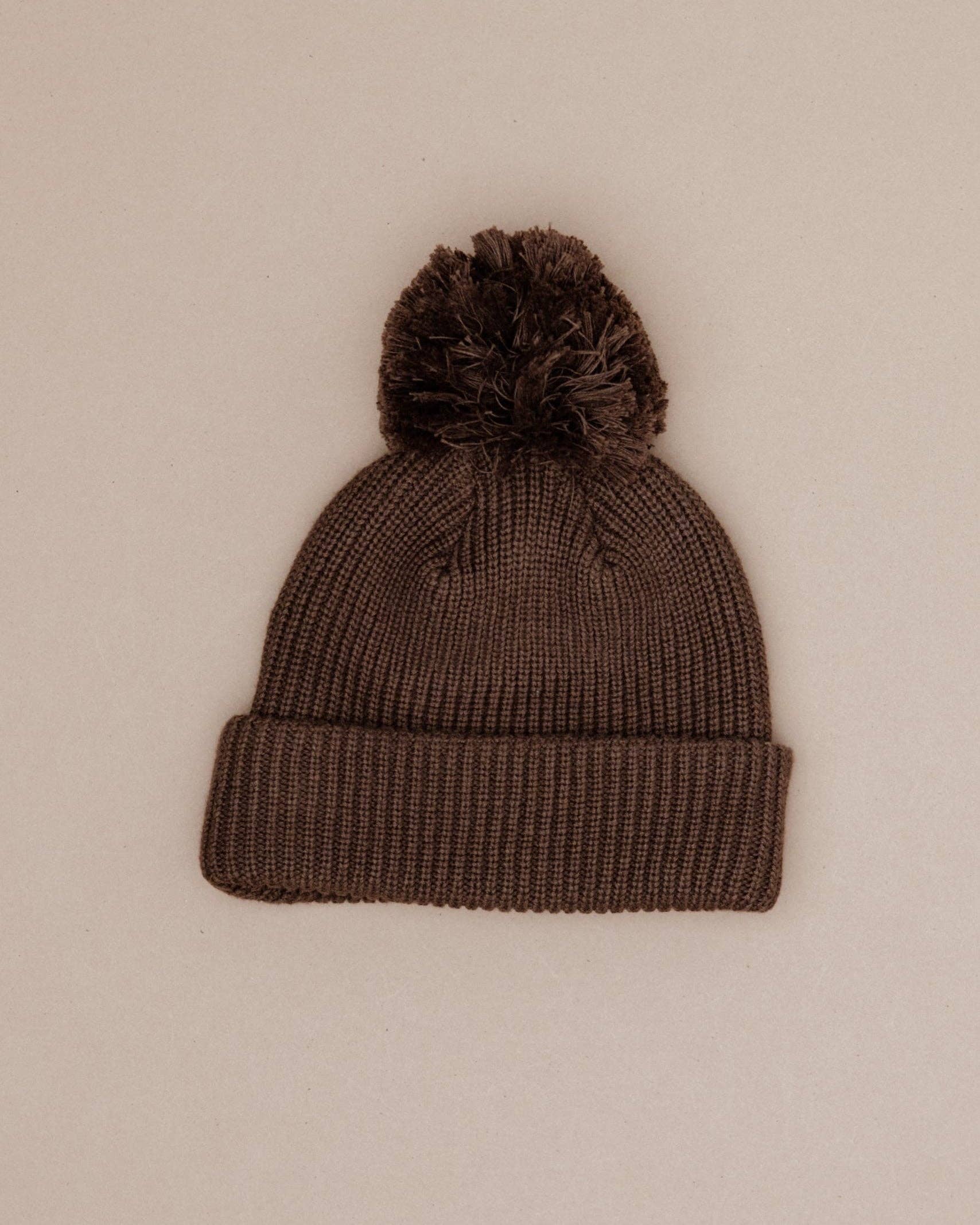 Pine Kids - Wholesale Newborn/Knit Hat - Baby - Knit Pom Hat - Chocolate1