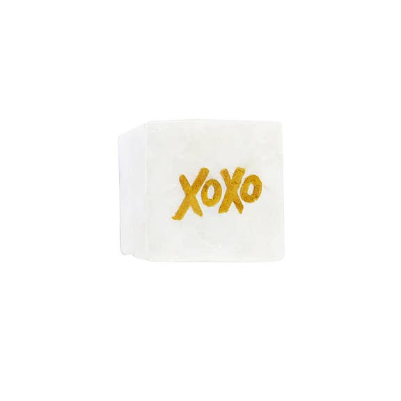 3" Capiz Box "XOXO" (Gold/White) for wholesale by Dekorasyon Gifts Decor